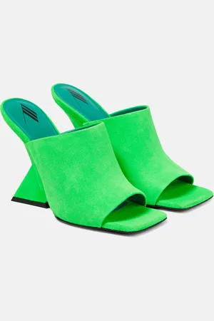 The Attico Cheope suede wedge mules