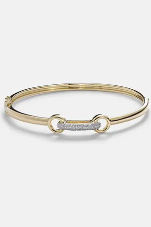 STONE AND STRAND 14kt bangle with diamonds