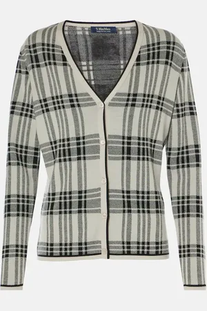 Max Mara Giara plaid wool cardigan