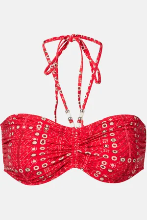 Marant Etoile Salmage printed halterneck bikini top