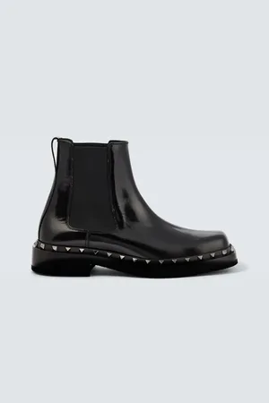 VALENTINO GARAVANI Rockstud-embellished leather ankle boots