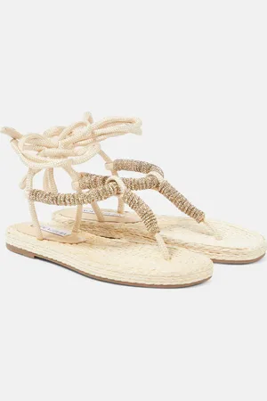Aquazzura Sunkissed embellished thong sandals
