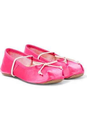 PèPè Bow-detail satin ballet flats