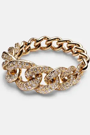 Shay Gradual Pave Link 18kt ring with diamonds