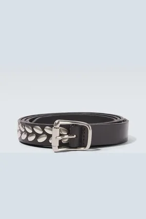 LEMAIRE Almond Stud leather belt