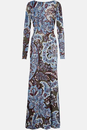 Etro Paisley crepe jersey maxi dress