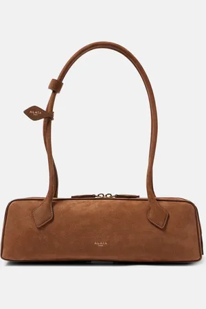 Alaïa Le Teckel Medium suede shoulder bag