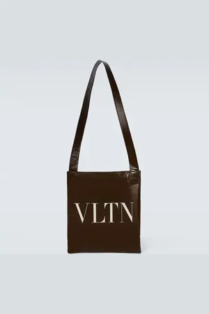VALENTINO GARAVANI Logo leather messenger bag