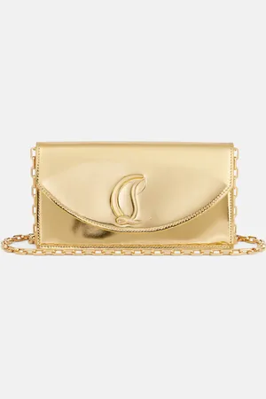 Christian Louboutin Loubi54 mirrored leather clutch