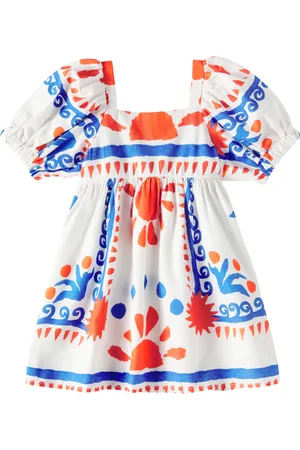 FÁBULA Canto do Sol printed cotton dress