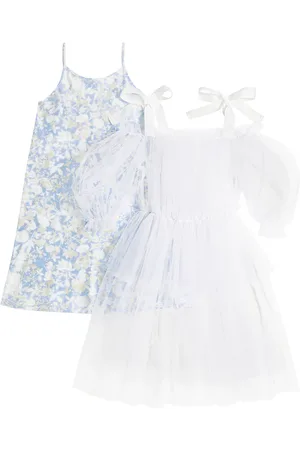 PAADE Ruched floral cotton-lined tulle dress