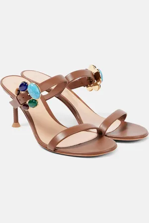 Gianvito Rossi 70 buckle-detail leather mules