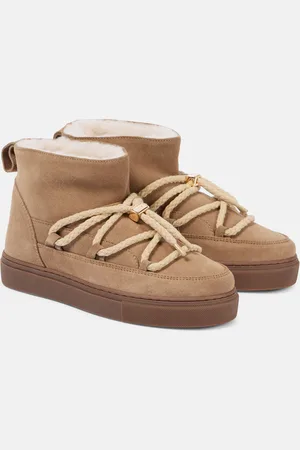 INUIKII Shearling-lined suede ankle boots