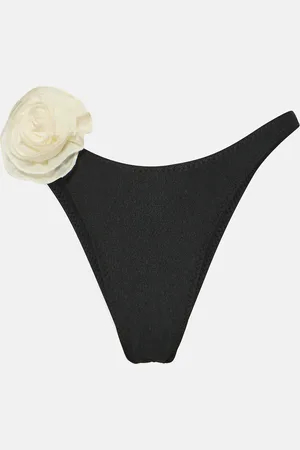 SAME 90s floral-applique bikini bottoms