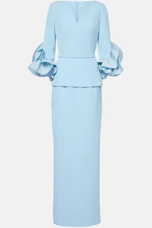 Safiyaa Clemence ruffled crepe gown