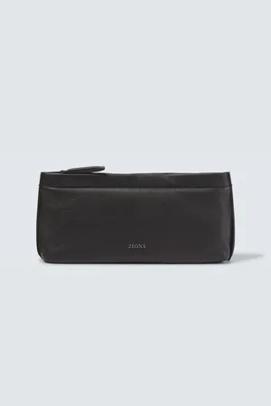 Ermenegildo Zegna Secondskin leather toiletry bag