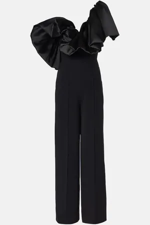 Solace Perla ruffled satin-trimmed jumpsuit