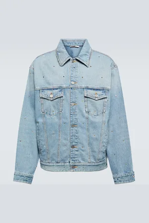 VALENTINO Studded cotton denim jacket