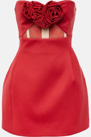 MAGDA BUTRYM Cutout wool-blend bustier dress