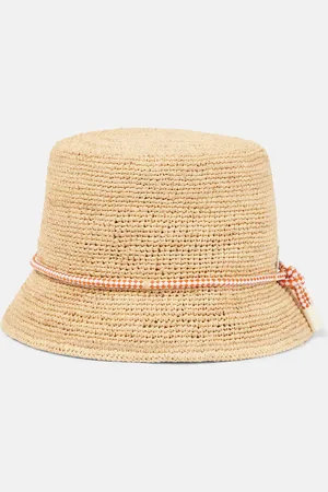 ALÉMAIS Sunlit crochet raffia bucket hat