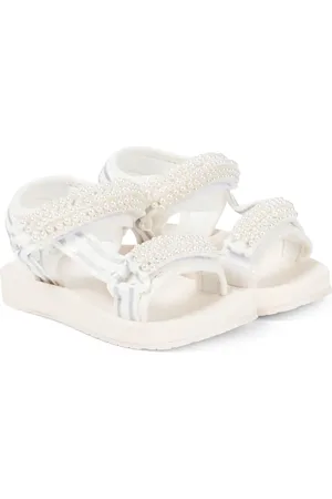 MONNALISA Tecno faux pearl-embellished sandals
