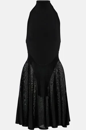 Alaïa Jersey and mesh minidress