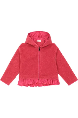 Il gufo Ruffle-trimmed fleece hoodie
