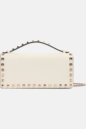 VALENTINO GARAVANI Rockstud leather wallet on chain
