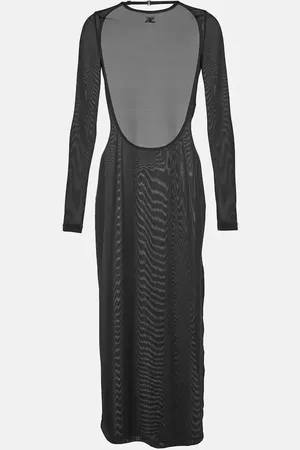 Courrèges Open-back jersey midi dress