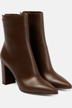 Gianvito Rossi Piper 85 leather ankle boots