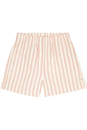 The New Society Ambra striped cotton and linen shorts