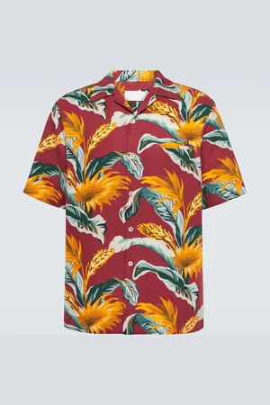 Maison Margiela Printed linen and cotton bowling shirt