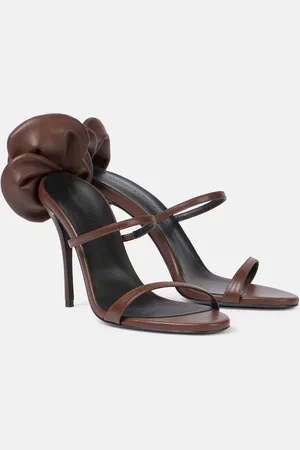 MAGDA BUTRYM 105 floral-applique leather sandals