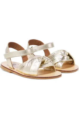 PèPè Metallic leather sandals
