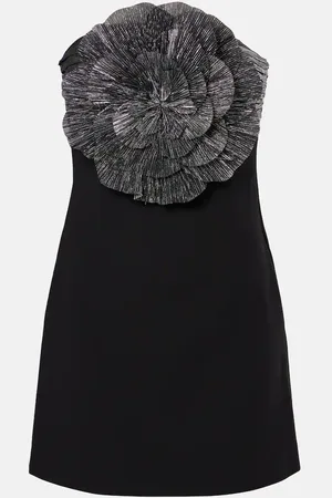 Rebecca Vallance Lumi floral-applique lame minidress