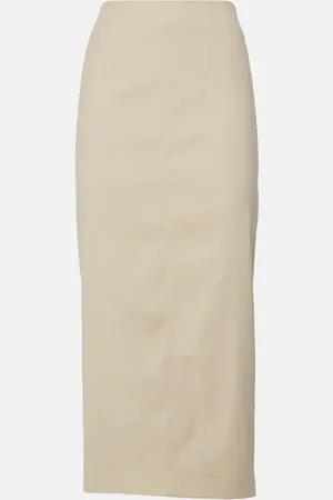 VERONICA BEARD Kimpton linen-blend midi skirt