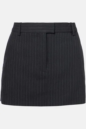 Acne Studios Chalk stripe wool and cotton miniskirt