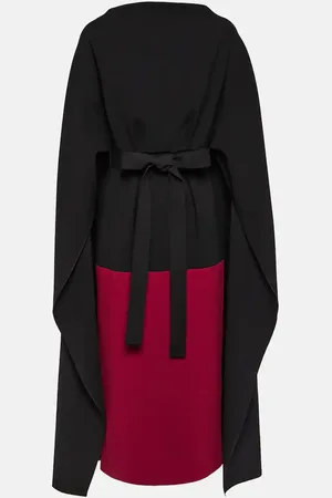 Roksanda Cape-detail crepe midi dress