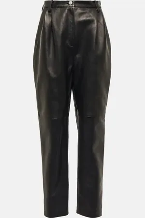 MAGDA BUTRYM High-rise tapered leather pants