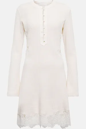 Chloé ChloÃ© Ribbed-knit wool minidress
