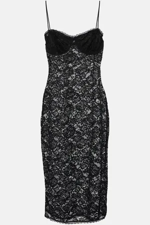 Oseree O-Lover floral lace midi dress