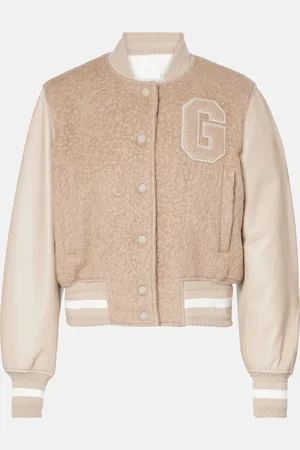 Givenchy Leather-trimmed alpaca-blend varsity jacket