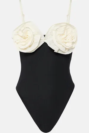 SAME Floral-applique high-rise swimsuit