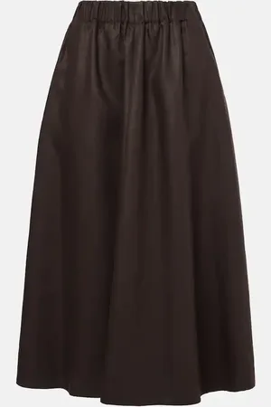 Brunello Cucinelli Linen midi skirt