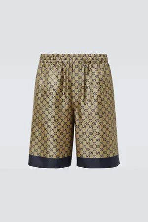Gucci GG printed silk twill shorts