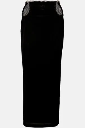 DION LEE Cutout jersey midi skirt