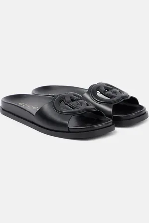 Gucci GG leather slides