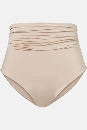 Max Mara Salli ruched high-rise bikini bottoms