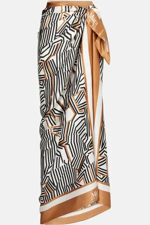 Max Mara Ottico silk beach cover-up