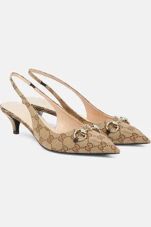 Gucci Horsebit GG slingback pumps